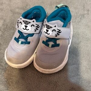 Nike Kids Gray and Teal Animal Sneakers